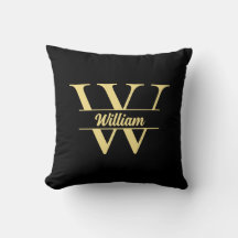 Svarta och Guld Monogram | Elegant Initialt skript