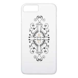 Svarta och Guld Monogram iphone case