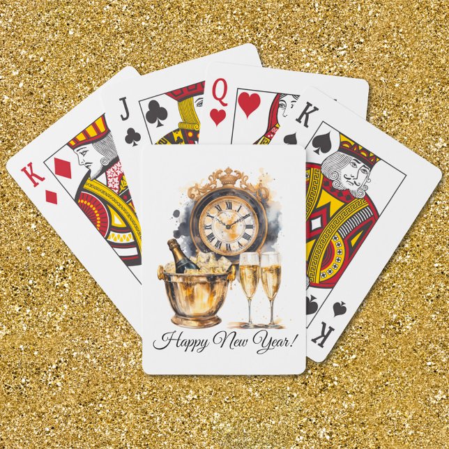 Svarta och Guld nya året Kväll Casinokort (Skapare uppladdad)