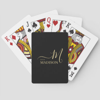 Svarta och Guld-Personligen Namnteckning Namn Casinokort