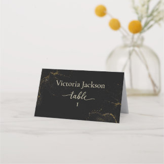 Svarta och Guld Placeringskort