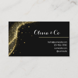Svarta och guld visitkort