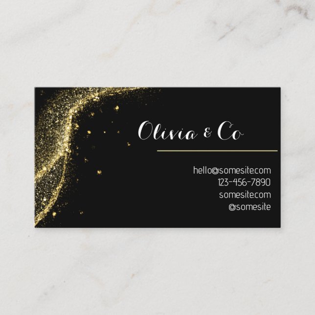 Svarta och guld visitkort (Framsida)