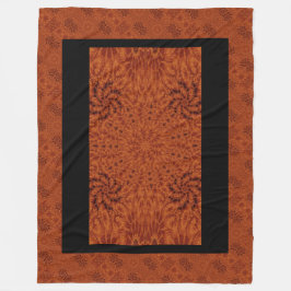 Svarta och Guld Wildblommor 9 Fleecefilt