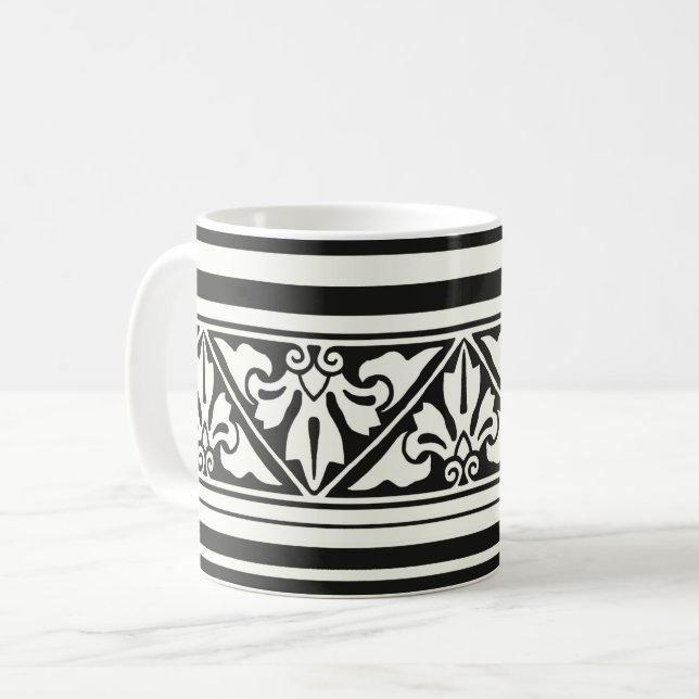 Svarta och ivorianska gotiska Revival av Gräns-kaf Kaffemugg (Framsida vänster)