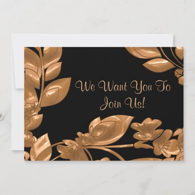 Svarta och kopparkläder, Inbjudan (Framsida)