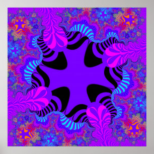 Svarta och Lila Kor Poster