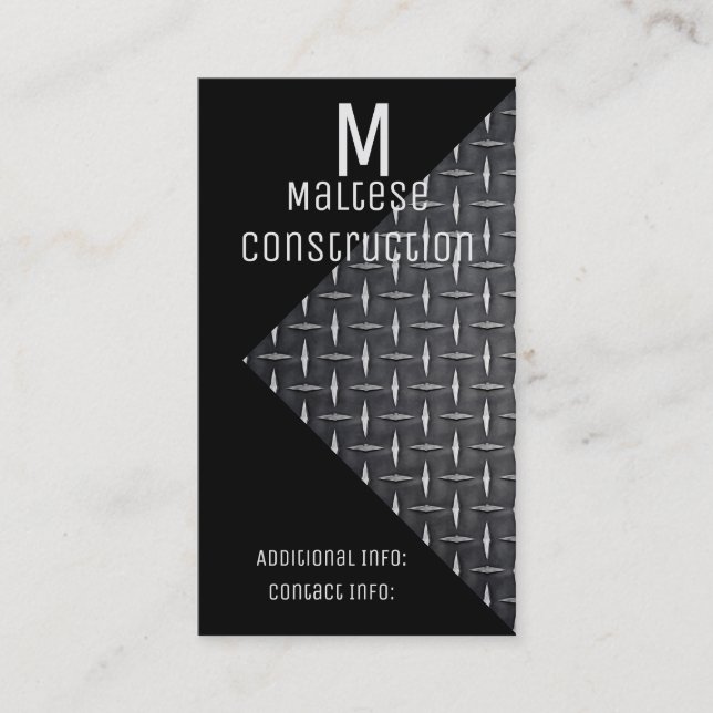 Svarta och Metall Affärskort 2 Visitkort (Framsida)