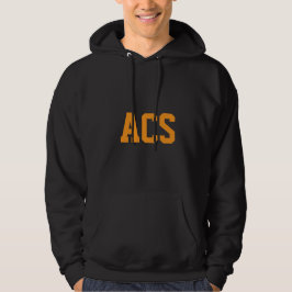 Svarta och orange skolfärger med bokstäver hoodie