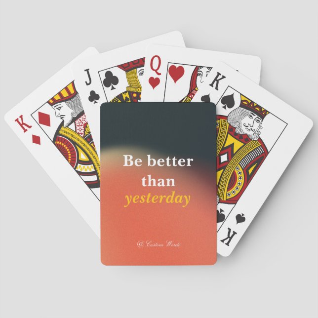 Svarta och orangea gryniga gradientpåminnelserecit casinokort (Baksidan)