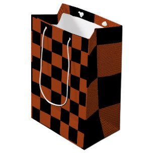 Svarta och orangea rutiga rutor Buffalo Plaid