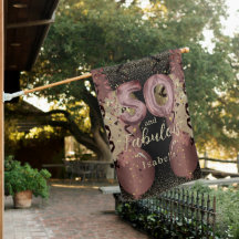 Svarta och Ro Guld Glitter 50:e födelsedagen