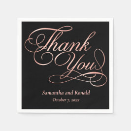 Svarta och Ro Guld-Tack, Bröllop Pappersservett