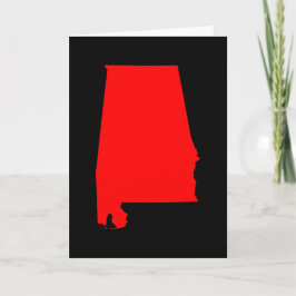 Svarta och röda Alabama Kort