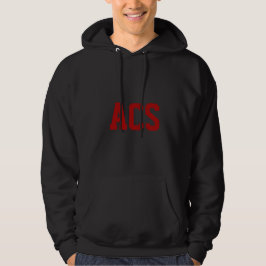 Svarta och röda skol färger med bokstäver hoodie