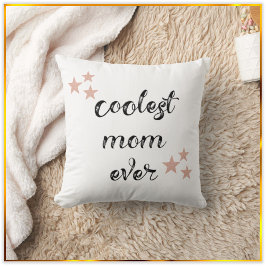 Svarta och Rosa Coolest Mamma någonsin Kudde