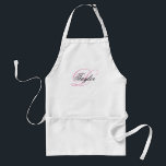 Svarta och Rosa Finare Monogram Förkläde<br><div class="desc">Anpassa det moderna handskrivna stil-skriptet för att skapa din egen gigantiska gåva till henne. Lägg till en monogramsstart och namn för att skapa en första namn-initialkombination med finare klassisk stil-kalligrafi. Du kan anpassa det rosa och svart färgen i den här designen.</div>