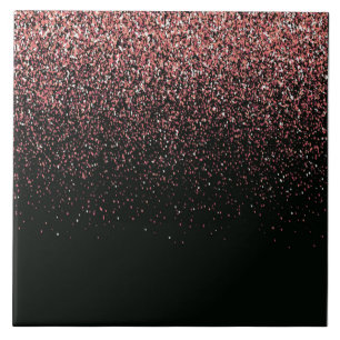 Svarta och Rosa Glitter Kakelplatta
