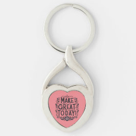 Svarta och Rosa gör dagens nyckelkedja Metall Unde