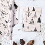 Svarta och Rosa Julgran Presentpapper<br><div class="desc">Hand plockade Julgranar i många stilar är utspridda över denna pappra inslagning av söt rosa. Lägg märke till guld-stjärnorna som pryder träd som ge som är papper för inslagningen lite shimmer och en underbar beröring. Den pappra eleganten är perfekt för dem som inte bara är minimalister utan också är enkla...</div>