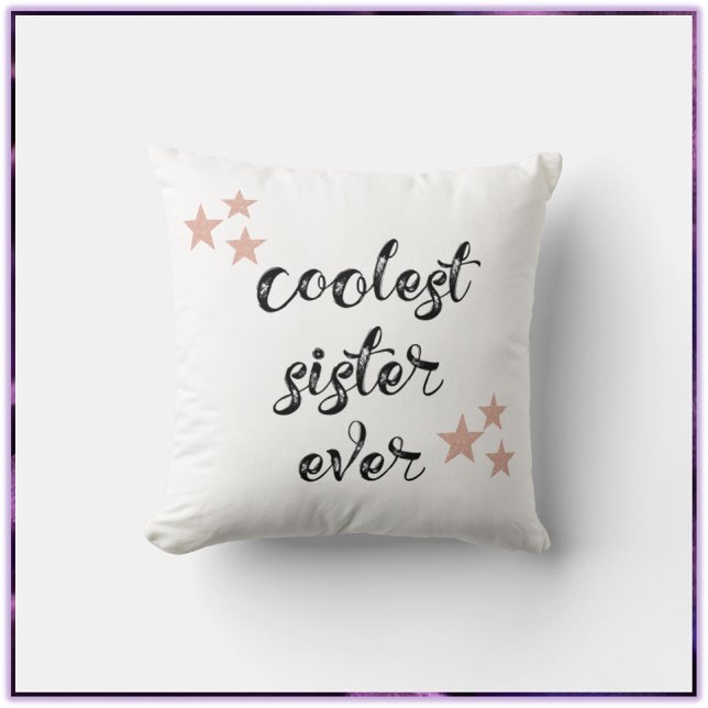 Svarta och Rosa - kolaste syster någonsin Kudde (Skapare uppladdad)