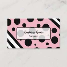 Svarta och Rosa Moderna Affärskort Visitkort