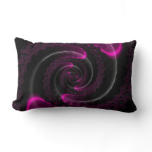 Svarta och Rosa Neon Fractal Spiral