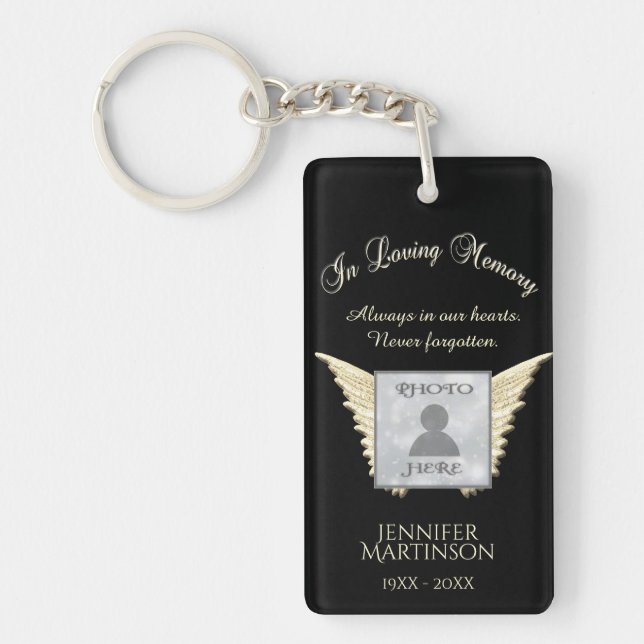 Svarta och Silver Memorial Angel Vingar Lägg till  (Framsidan)