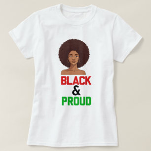 Svarta och stolta kvinnor t shirt