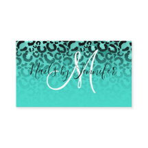 Svarta och turkos Glamous Leopard Spots