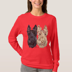 Svarta och vete-gula skotska terrier tröja