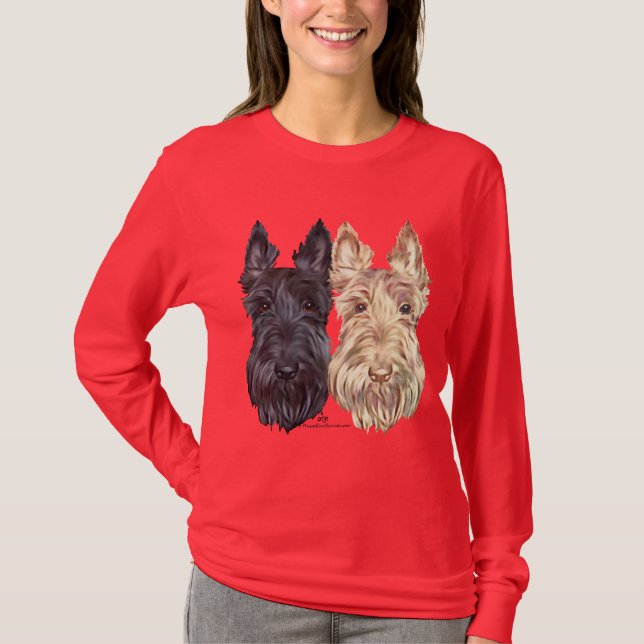 Svarta och vete-gula skotska terrier tröja (Framsida)