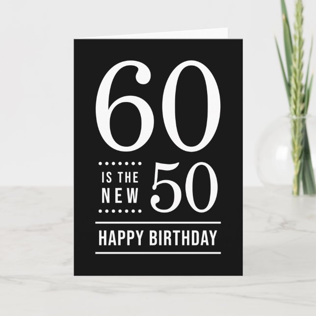 Svarta och vita 60-årsjubileum är de nya 50 kort (Framsida)