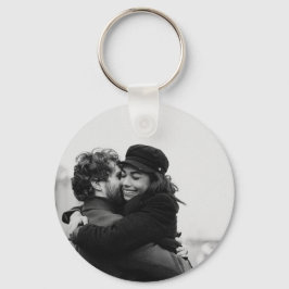 Svarta och vita Alla hjärtans dag Nyckelring