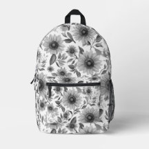 Svarta och vita blommande solrosor