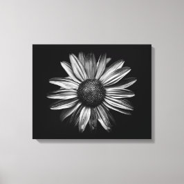 Svarta och vita blommor 18 canvastryck