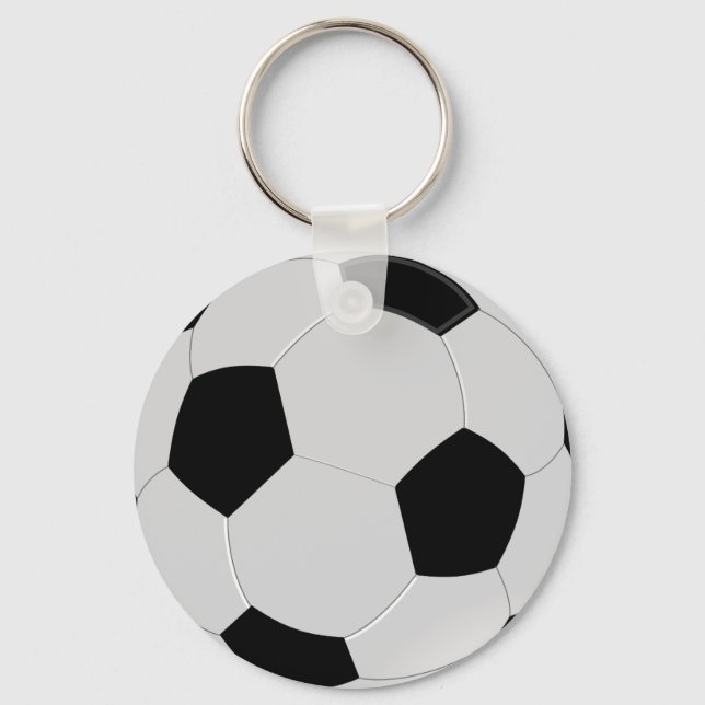 Svarta och vita boll nyckelring (Framsida)