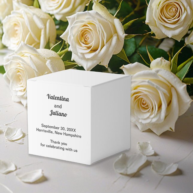 Svarta och vita bröllagspresentlådor presentaskar (Black and white wedding favor box)