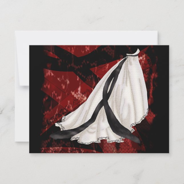 Svarta och vita Bröllop Gown (Framsida)