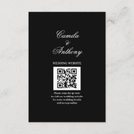 Svarta och vita Bröllop Tilläggskort