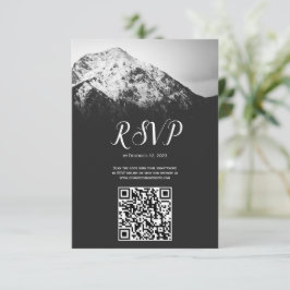 Svarta och vita bröllop under bergen OSA kort