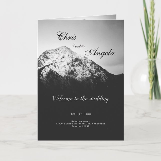 Svarta och vita bröllop under bergen program (Framsida)