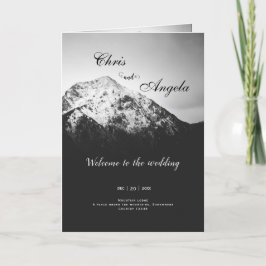 Svarta och vita bröllop under bergen program