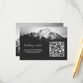 Svarta och vita bröllop under bergen tilläggskort