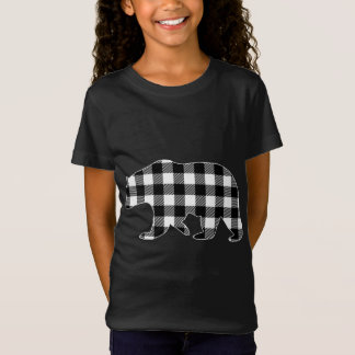 Svarta och vita Buffalo Play Bear Jul Pajam T Shirt