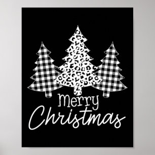 Svarta och vita buffalo Play God jul Julafton Poster