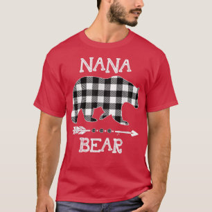 Svarta och vita Buffalo Play Nana Bear-jul T Shirt