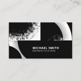 Svarta och vita cirklar, punkter visitkort