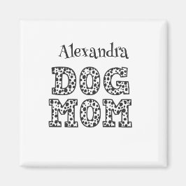 Svarta och vita Dalmatien Hund Mamma Magnet