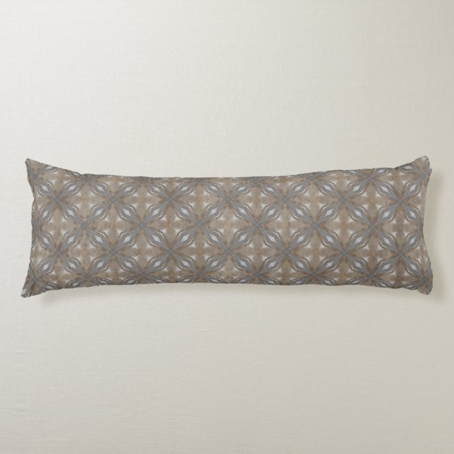 Svarta och vita diamanter med Vågar Kroppskudde (Framsidan)